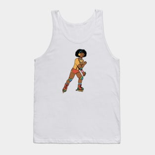 They See Me Rollin' // Funny Retro Rainbow Rollerblading Tank Top